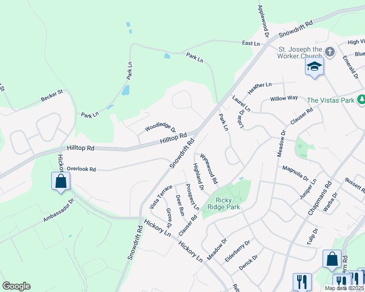 map of restaurants, bars, coffee shops, grocery stores, and more near 6163 Snowdrift Road in Orefield