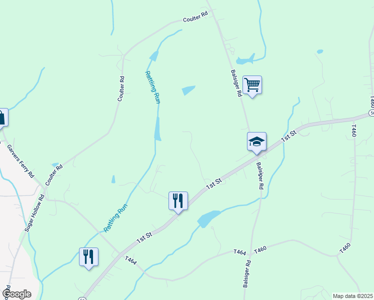 map of restaurants, bars, coffee shops, grocery stores, and more near 1410 Pennsylvania 56 in Apollo