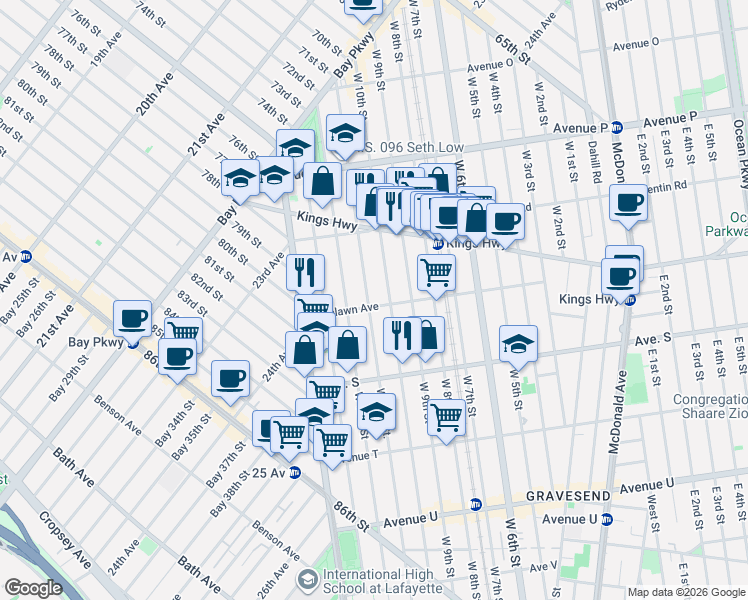 map of restaurants, bars, coffee shops, grocery stores, and more near in Brooklyn