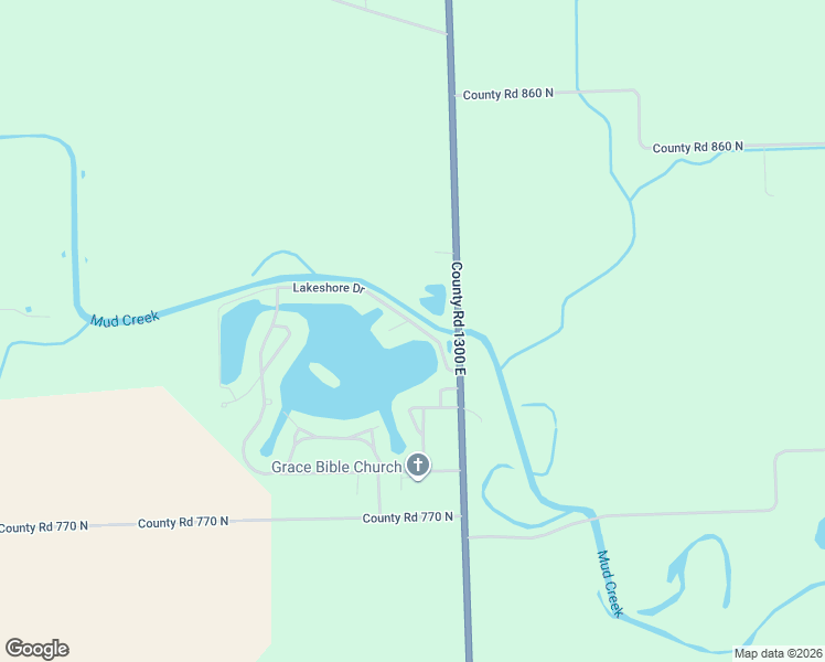 map of restaurants, bars, coffee shops, grocery stores, and more near 101 County Road 1290 East in Cissna Park