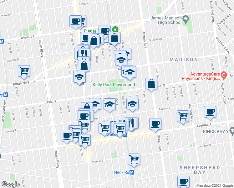 map of restaurants, bars, coffee shops, grocery stores, and more near in Brooklyn