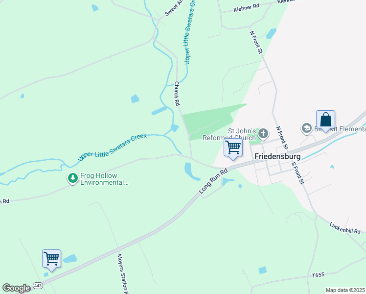 map of restaurants, bars, coffee shops, grocery stores, and more near 11 Church Road in Schuylkill Haven