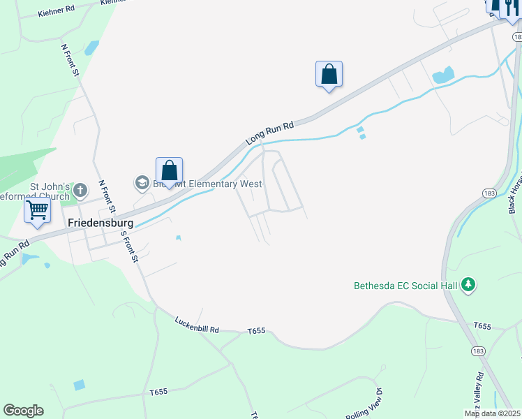 map of restaurants, bars, coffee shops, grocery stores, and more near 17 Frieden Manor in Schuylkill Haven