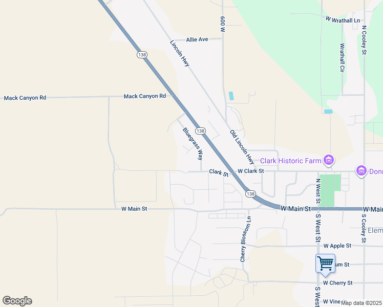 map of restaurants, bars, coffee shops, grocery stores, and more near 727 West Island Vista Circle in Grantsville