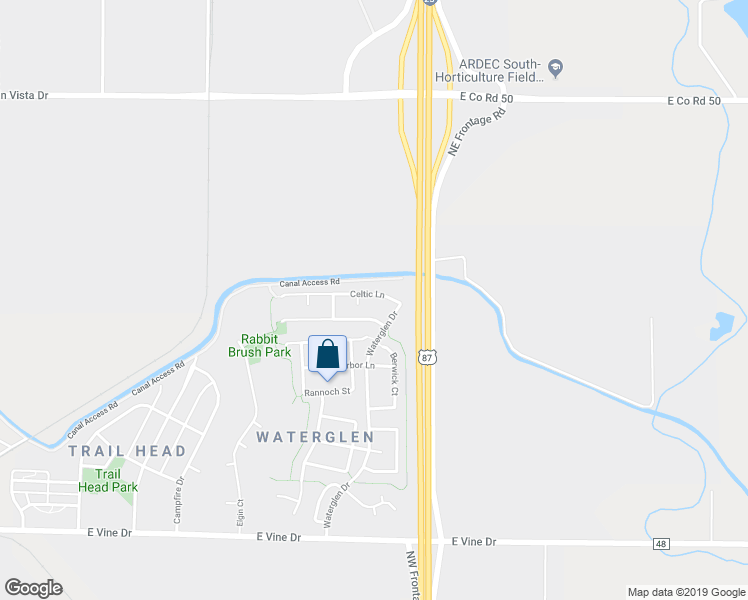 map of restaurants, bars, coffee shops, grocery stores, and more near 4021 Celtic Lane in Fort Collins