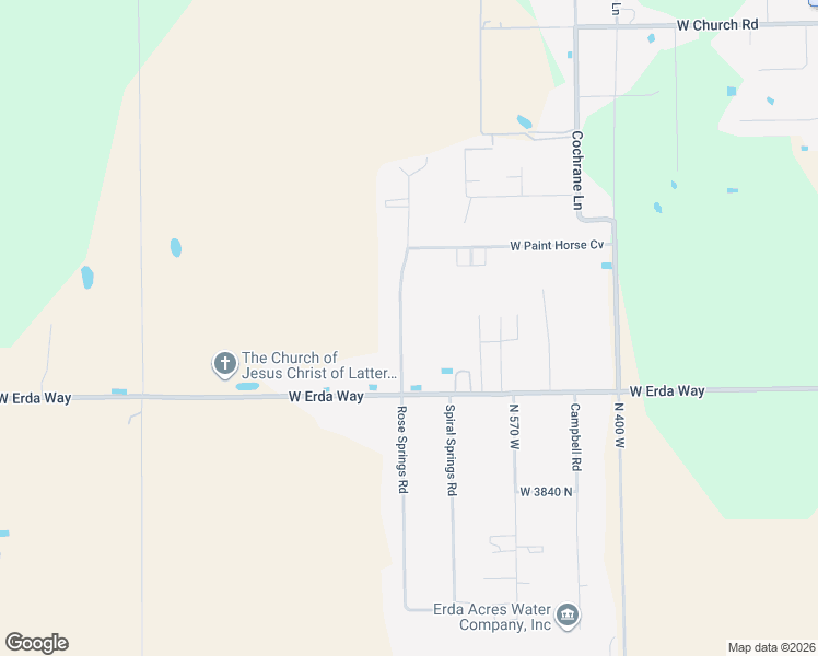 map of restaurants, bars, coffee shops, grocery stores, and more near 4104 Rose Springs Road in Erda