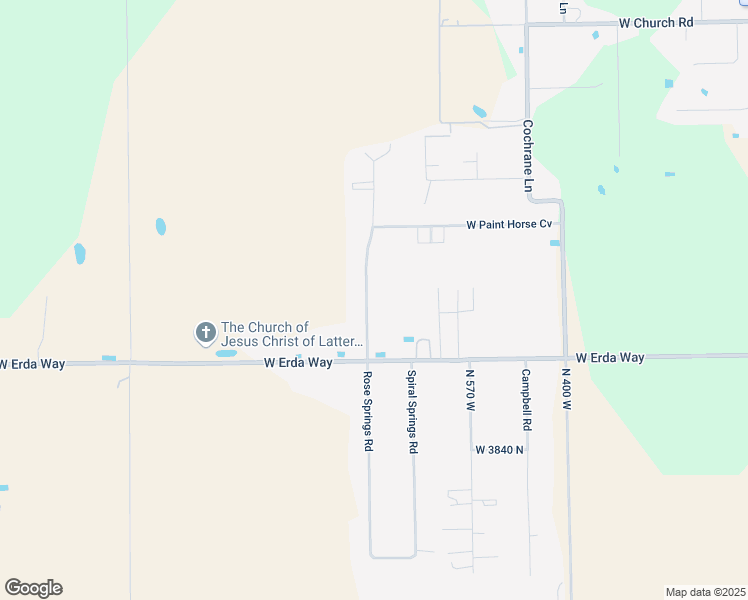 map of restaurants, bars, coffee shops, grocery stores, and more near 4104 Rose Springs Road in Erda
