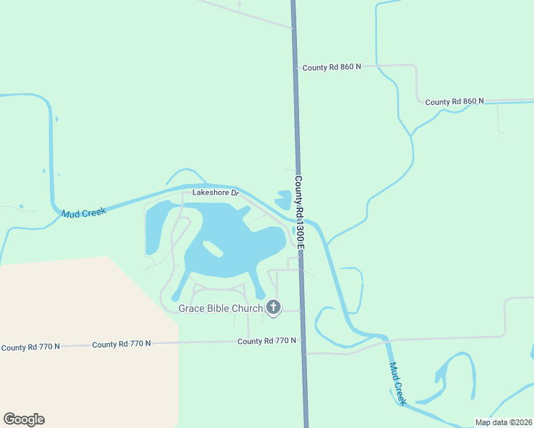 map of restaurants, bars, coffee shops, grocery stores, and more near 101 County Road 1290 East in Cissna Park