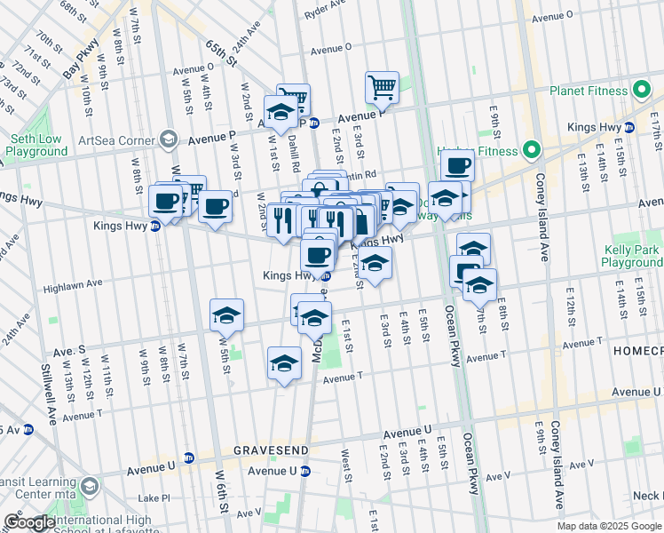 map of restaurants, bars, coffee shops, grocery stores, and more near 472 Kings Highway in Brooklyn