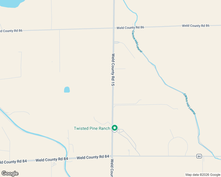 map of restaurants, bars, coffee shops, grocery stores, and more near 41545 County Road 15 in Severance