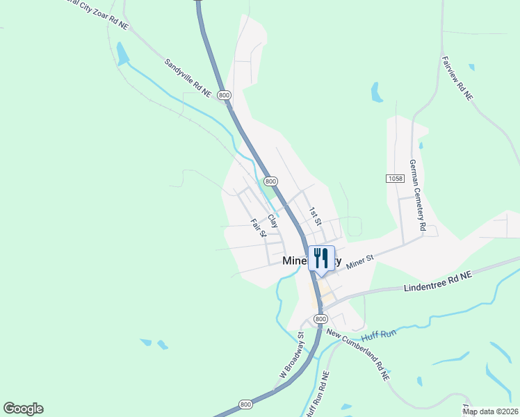 map of restaurants, bars, coffee shops, grocery stores, and more near 8700 Clay in Mineral City