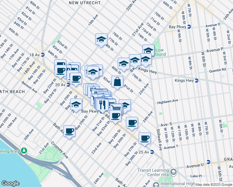 map of restaurants, bars, coffee shops, grocery stores, and more near in Brooklyn