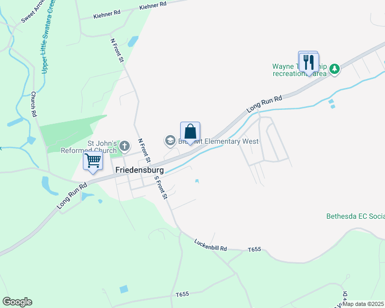 map of restaurants, bars, coffee shops, grocery stores, and more near 1416 Long Run Road in Schuylkill Haven