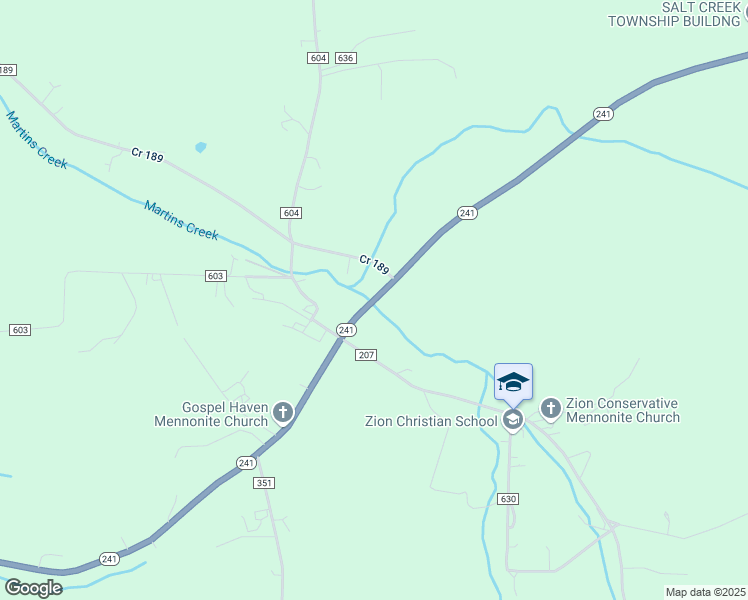 map of restaurants, bars, coffee shops, grocery stores, and more near 7007 Ohio 241 in Millersburg