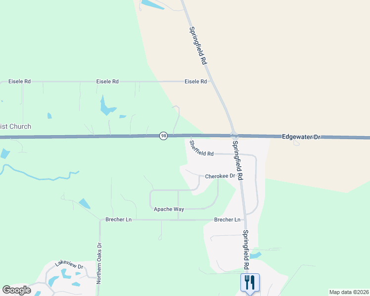 map of restaurants, bars, coffee shops, grocery stores, and more near 113 Sheffield Road in Tazewell