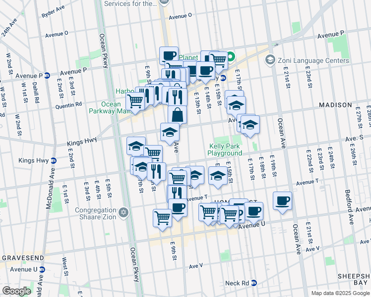 map of restaurants, bars, coffee shops, grocery stores, and more near in Brooklyn