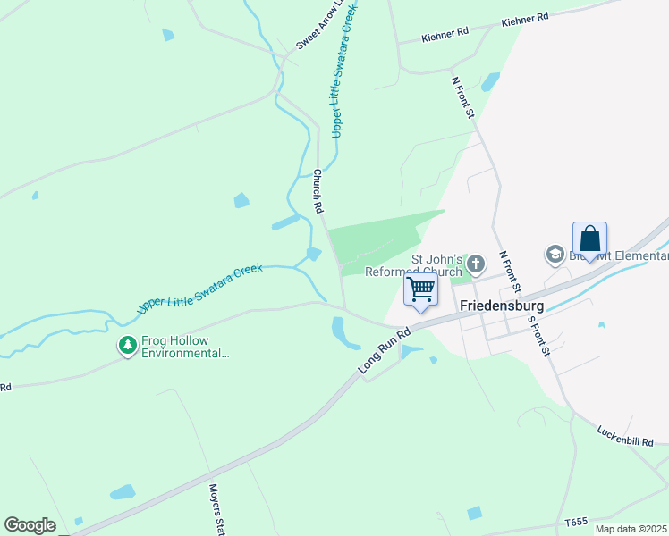 map of restaurants, bars, coffee shops, grocery stores, and more near 23 Church Road in Schuylkill Haven
