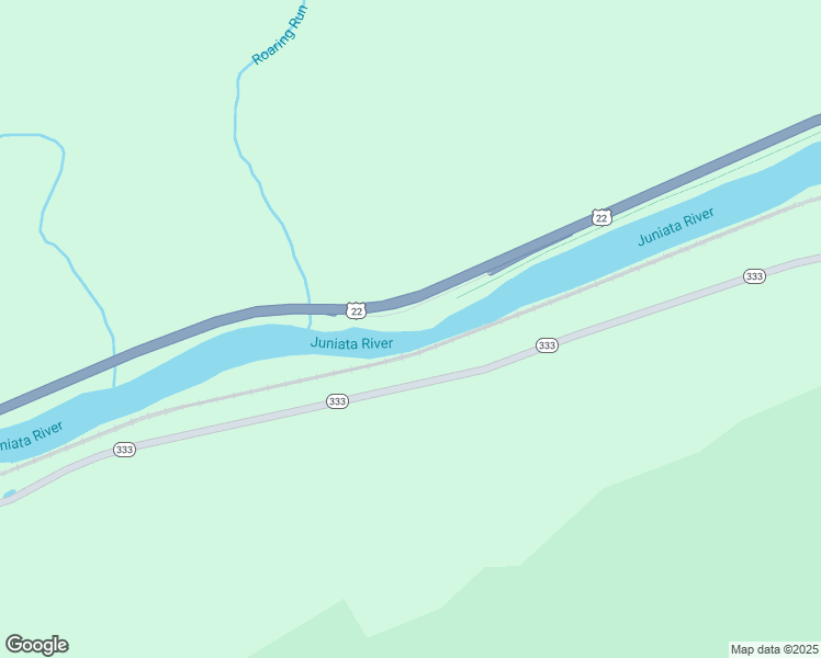 map of restaurants, bars, coffee shops, grocery stores, and more near U.S. 322 in Mifflintown