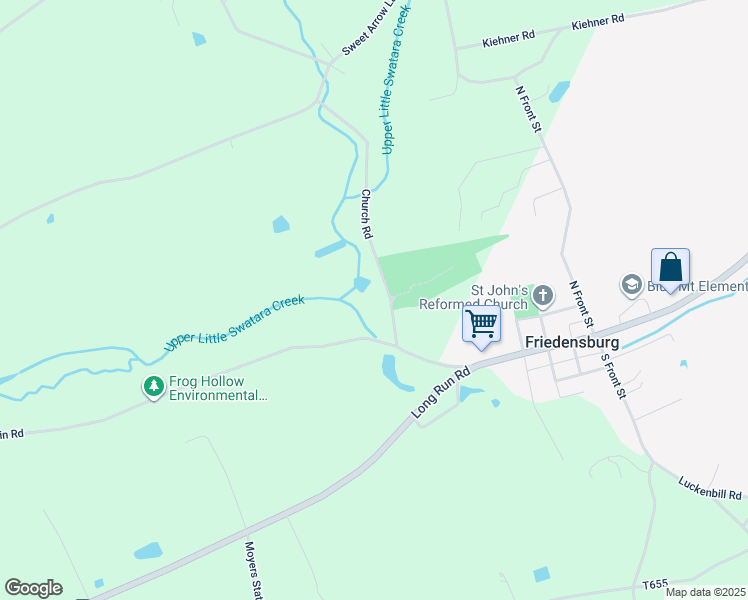 map of restaurants, bars, coffee shops, grocery stores, and more near 23 Church Road in Schuylkill Haven
