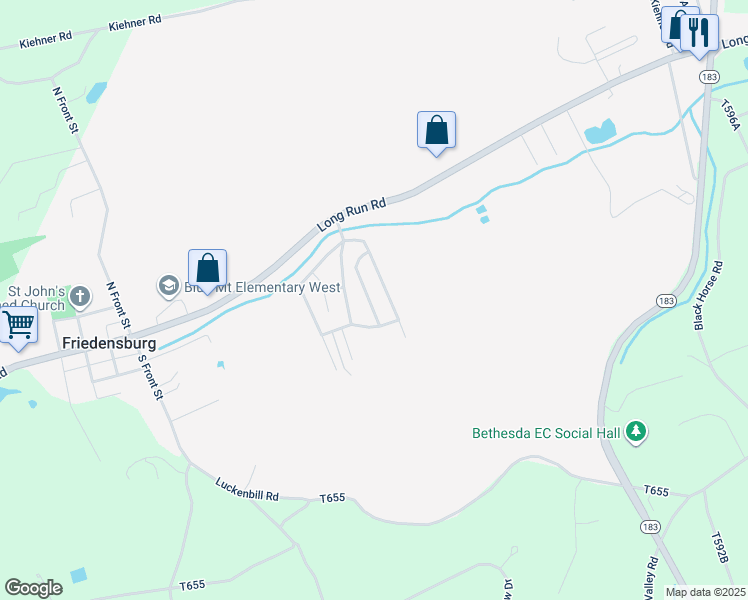 map of restaurants, bars, coffee shops, grocery stores, and more near 234 Frieden Manor in Schuylkill Haven