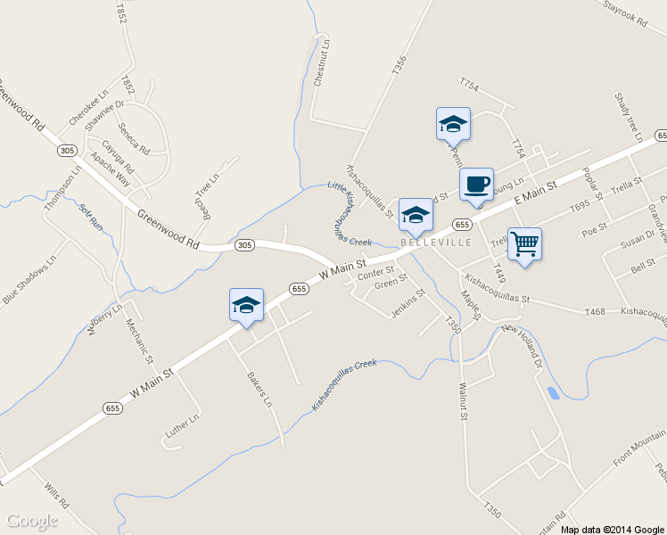 map of restaurants, bars, coffee shops, grocery stores, and more near 17 Greenwood Rd in Belleville
