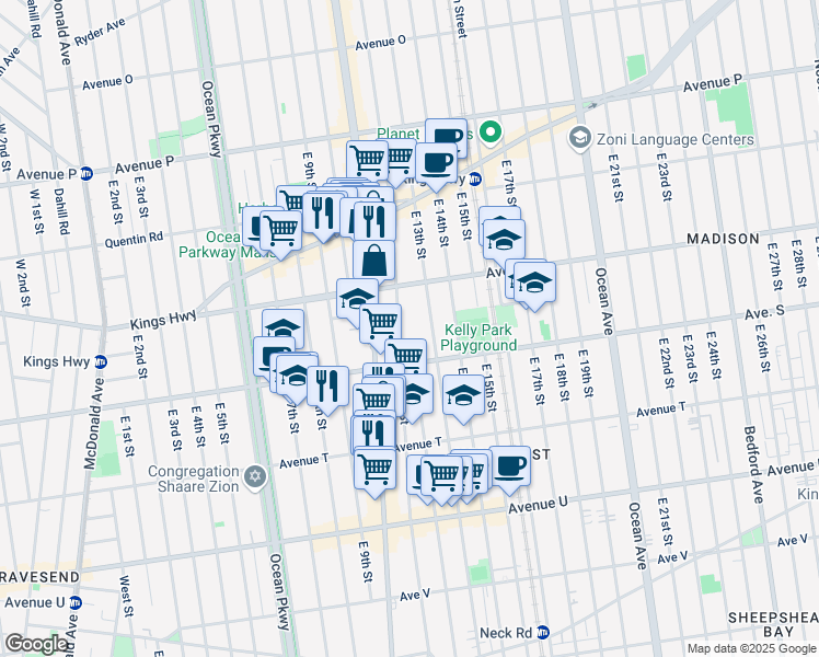 map of restaurants, bars, coffee shops, grocery stores, and more near in Brooklyn