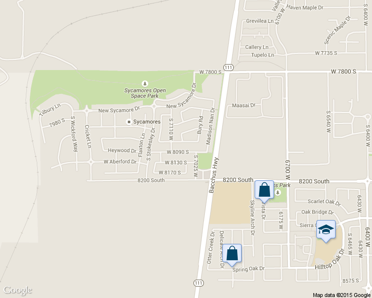 map of restaurants, bars, coffee shops, grocery stores, and more near 7058 West 8090 South in West Jordan