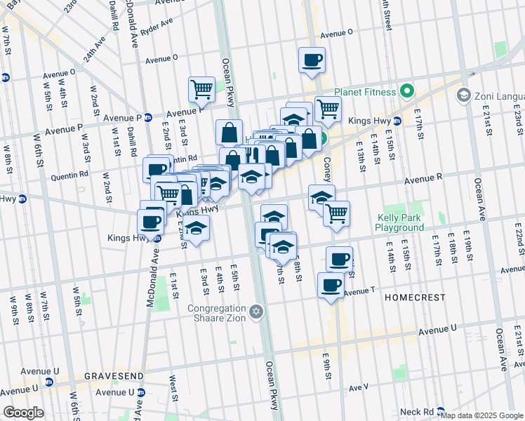 map of restaurants, bars, coffee shops, grocery stores, and more near in Brooklyn