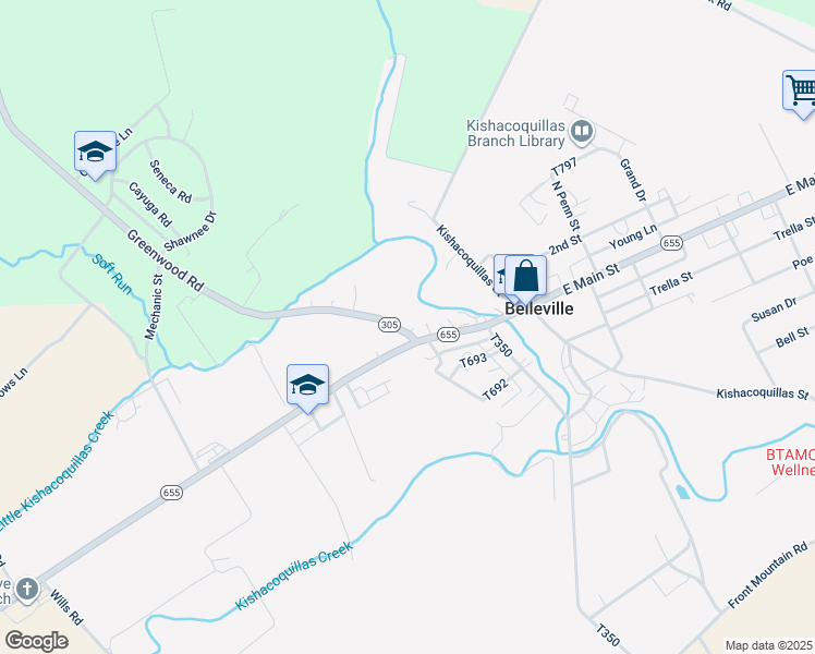 map of restaurants, bars, coffee shops, grocery stores, and more near 17 Greenwood Rd in Belleville
