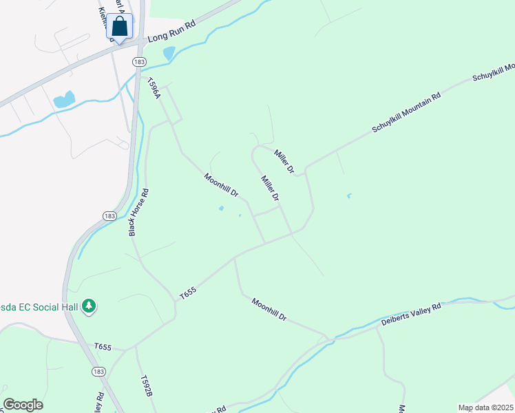 map of restaurants, bars, coffee shops, grocery stores, and more near 412 Moonhill Drive in Schuylkill Haven