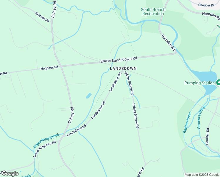 map of restaurants, bars, coffee shops, grocery stores, and more near 21 Landsdown Road in Franklin Township