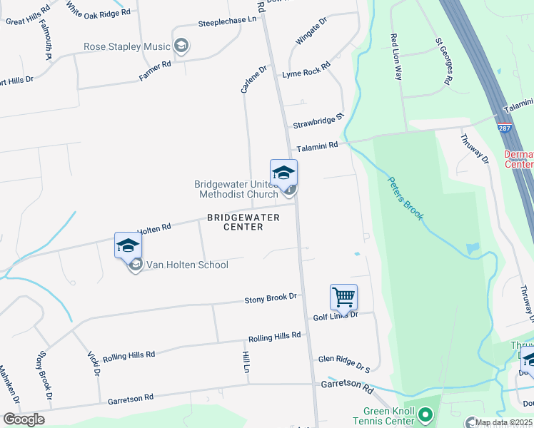map of restaurants, bars, coffee shops, grocery stores, and more near 468 Van Holten Road in Bridgewater