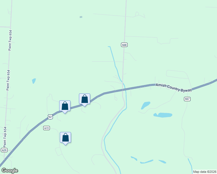 map of restaurants, bars, coffee shops, grocery stores, and more near 3141 U.S. 62 in Millersburg