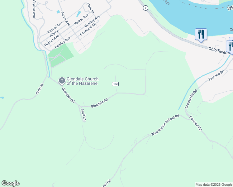 map of restaurants, bars, coffee shops, grocery stores, and more near Joetown Road in New Cumberland