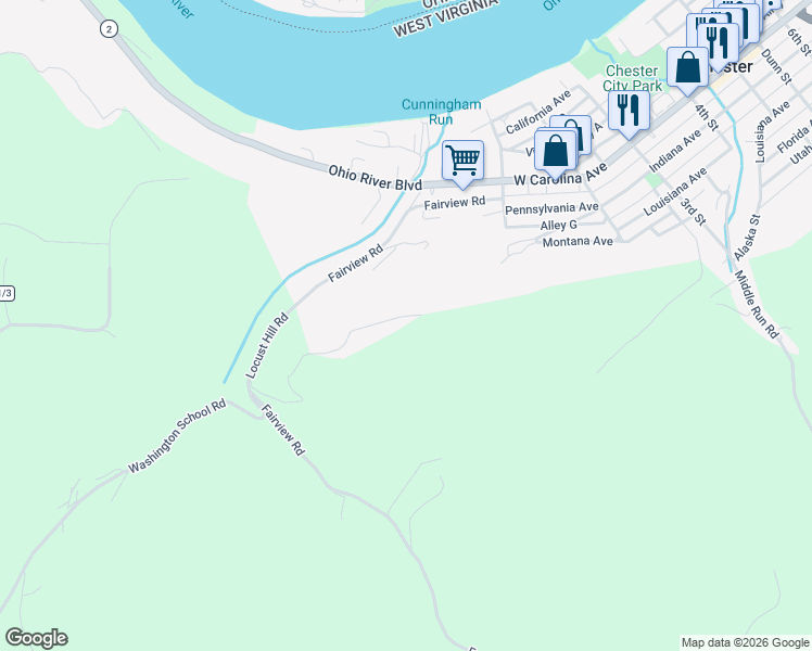 map of restaurants, bars, coffee shops, grocery stores, and more near 71 Walker Drive in Chester