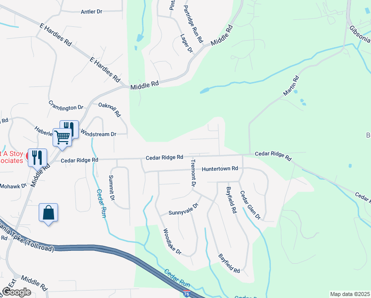 map of restaurants, bars, coffee shops, grocery stores, and more near 104 Lex Lane in Allegheny County