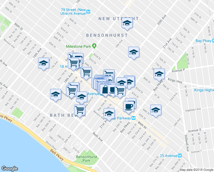 map of restaurants, bars, coffee shops, grocery stores, and more near in Brooklyn