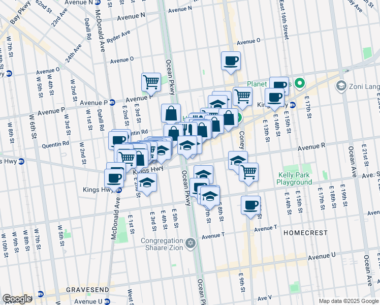 map of restaurants, bars, coffee shops, grocery stores, and more near in Brooklyn