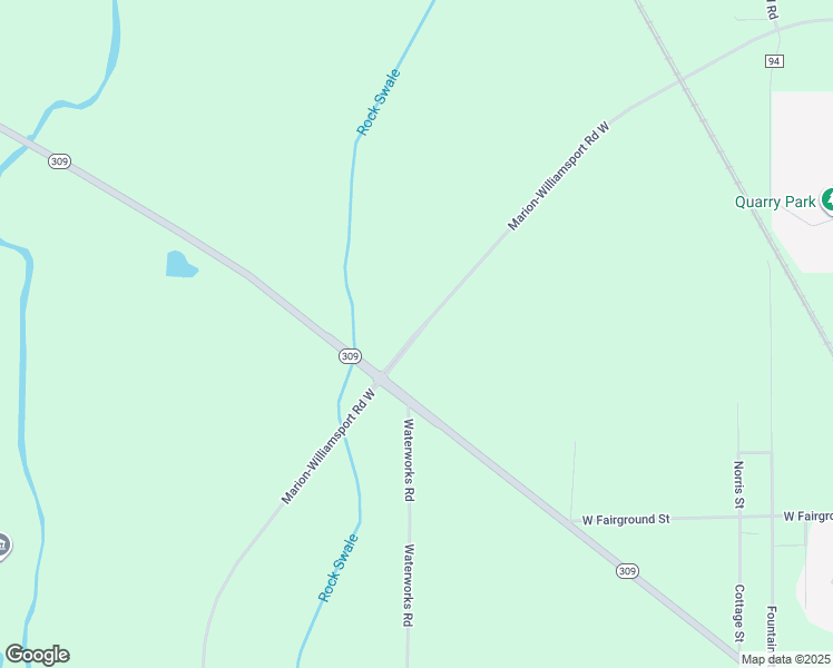 map of restaurants, bars, coffee shops, grocery stores, and more near Marion-Williamsport Road West in Marion