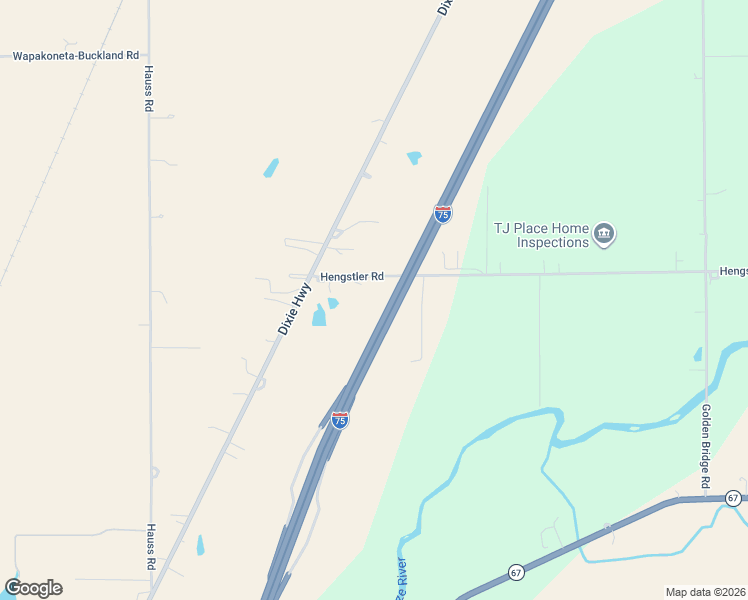 map of restaurants, bars, coffee shops, grocery stores, and more near 15493 Township Highway 176 in Wapakoneta