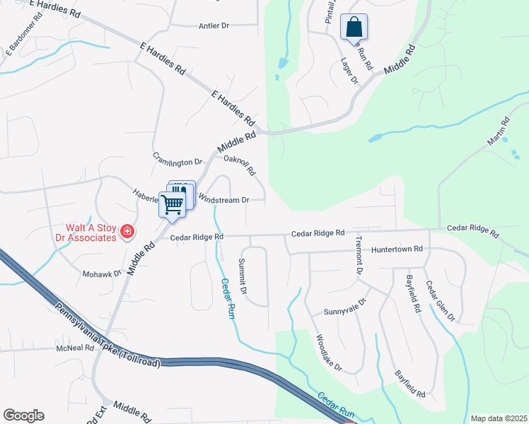 map of restaurants, bars, coffee shops, grocery stores, and more near 3347 Windstream Drive in Gibsonia