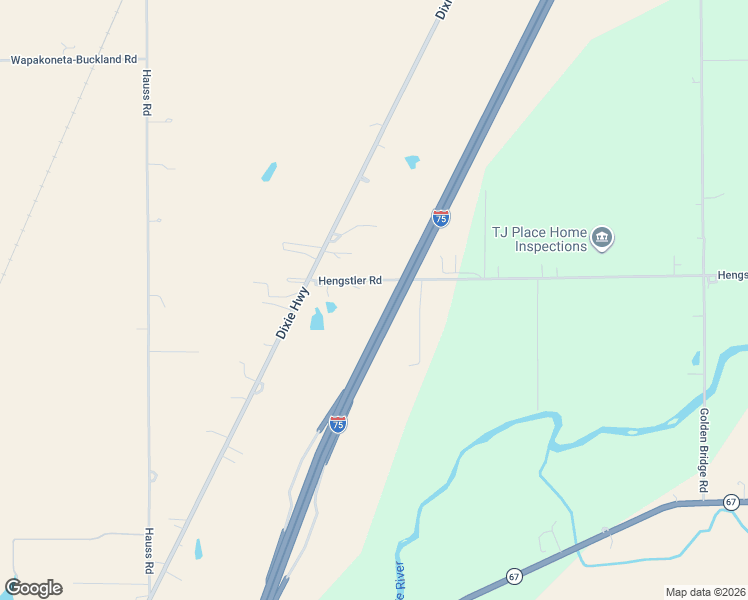 map of restaurants, bars, coffee shops, grocery stores, and more near 15493 Township Highway 176 in Wapakoneta