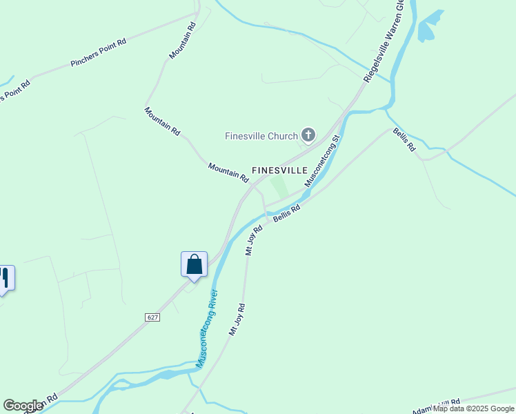 map of restaurants, bars, coffee shops, grocery stores, and more near 191 Mount Joy Road in Alpha