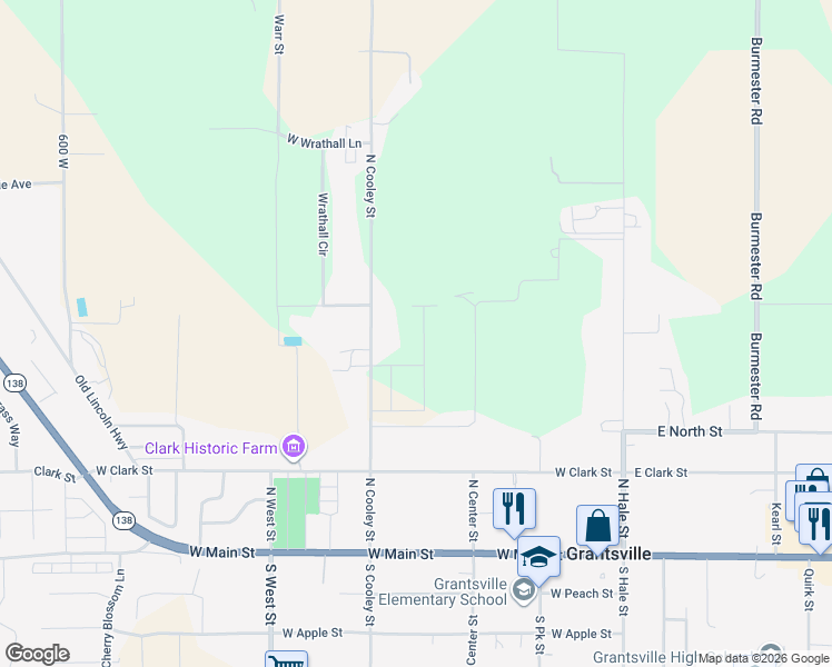 map of restaurants, bars, coffee shops, grocery stores, and more near 277 Hatchet Ranch Drive in Grantsville