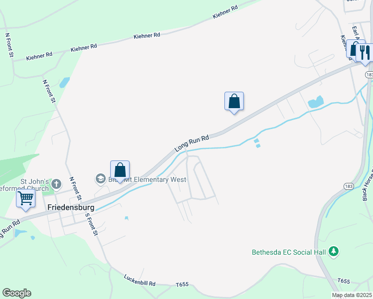map of restaurants, bars, coffee shops, grocery stores, and more near 234 Frieden Manor in Schuylkill Haven