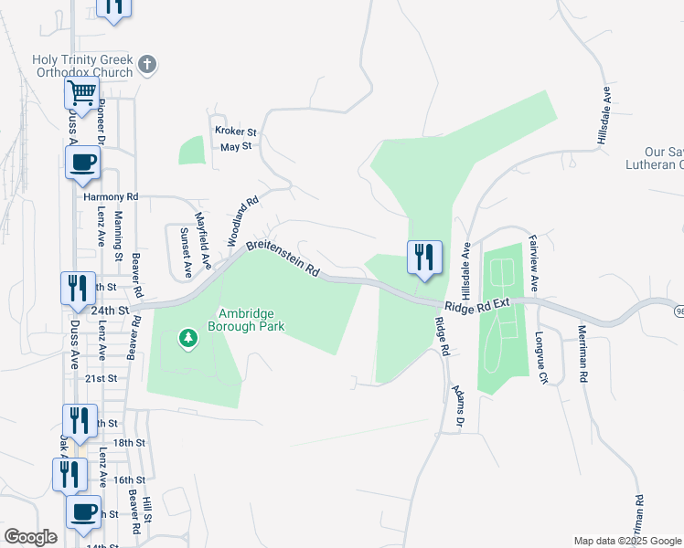 map of restaurants, bars, coffee shops, grocery stores, and more near 7 Solar Drive in Ambridge