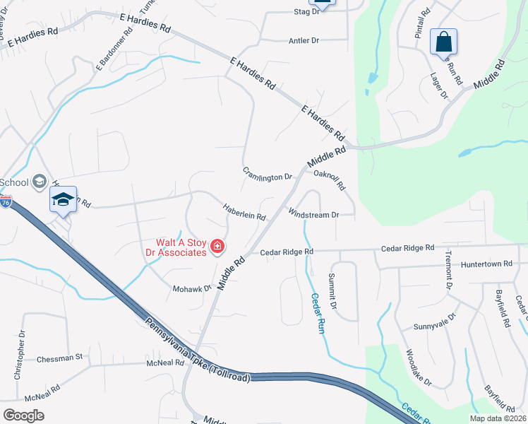 map of restaurants, bars, coffee shops, grocery stores, and more near 5030 Harvest Lane in Gibsonia