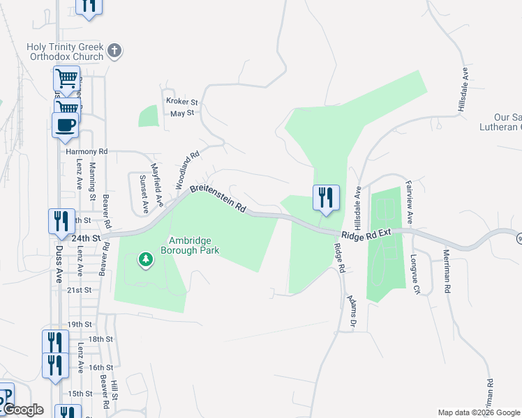 map of restaurants, bars, coffee shops, grocery stores, and more near 7 Solar Drive in Ambridge