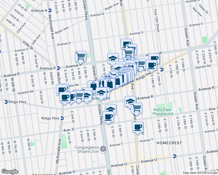 map of restaurants, bars, coffee shops, grocery stores, and more near in Brooklyn