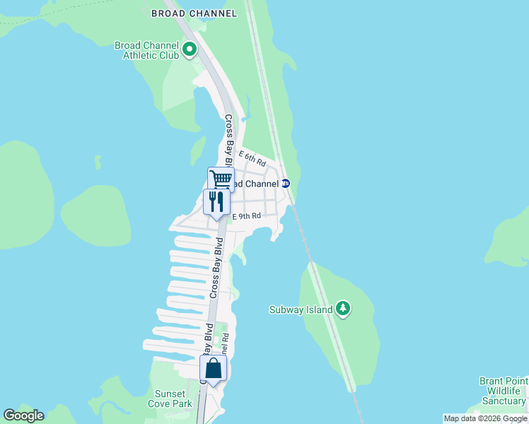 map of restaurants, bars, coffee shops, grocery stores, and more near 934 Lanark Road in Queens